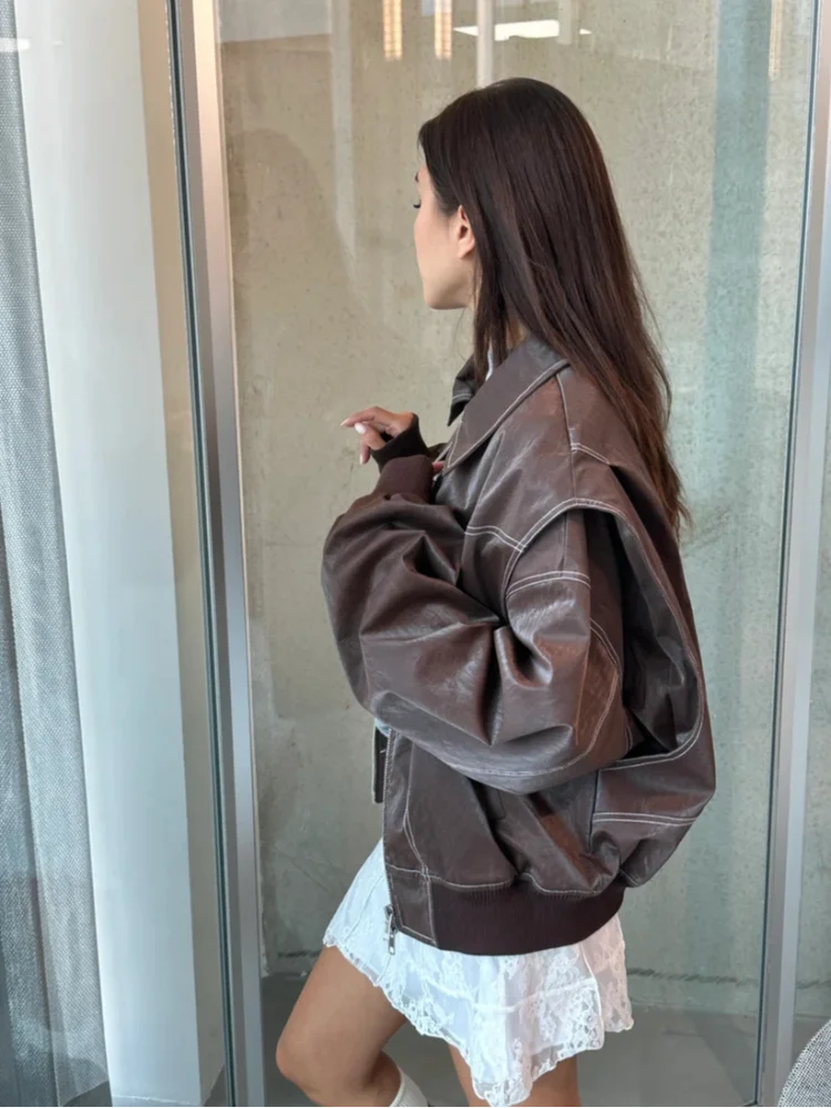 Contrast Stitch Bomber Jacket