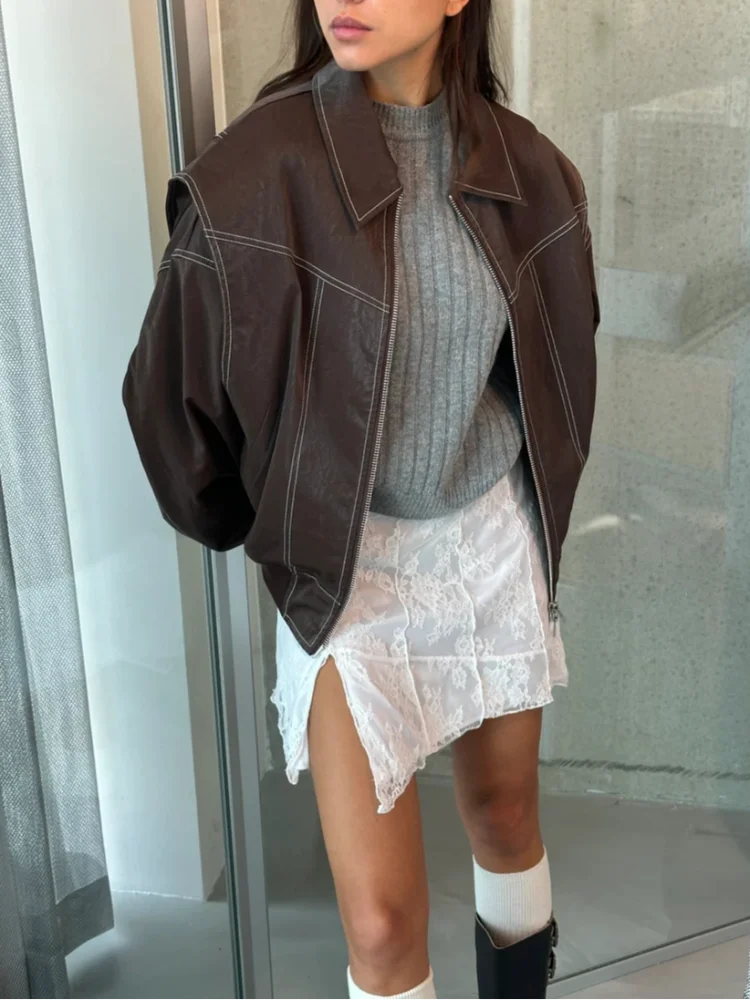 Contrast Stitch Bomber Jacket