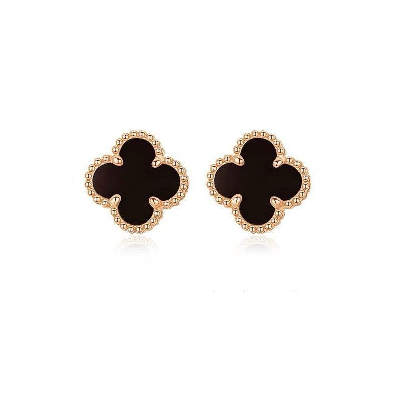 Clover Earrings - Black